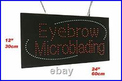 Eyebrow Microblading Sign, Signage, LED Neon Open, Store, Window, Shop