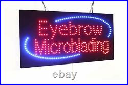 Eyebrow Microblading Sign, Super Bright LED Open Sign, Store Sign, Business LED