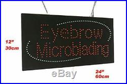 Eyebrow Microblading Sign Super Bright LED Open Sign Store Sign Business Sign