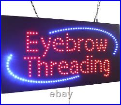 Eyebrow Threading Sign, Signage, LED Neon Open, Store, Window, Shop, Business