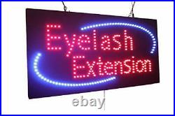 Eyelash Extension Sign TOPKING Signage LED Neon Open Store Window Shop Busine