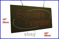 Eyelash Extension Sign TOPKING Signage LED Neon Open Store Window Shop Busine