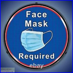 FACE MASK REQUIRED Sign 14 LED Light Store Business Made USA Lifetime Warranty