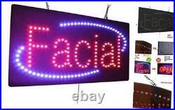 Facial Sign, Signage, LED Neon Open, Store, Window, Shop, Business, Display