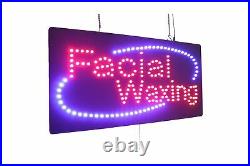 Facial Waxing Sign, TOPKING Signage, LED Neon Open, Store, Window, Shop, Busi