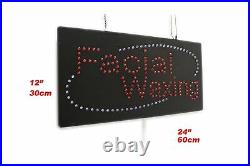 Facial Waxing Sign, TOPKING Signage, LED Neon Open, Store, Window, Shop, Busi