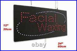 Facial Waxing Sign TOPKING Signage LED Neon Open Store Window Shop Business D