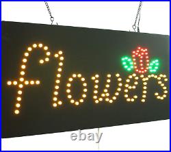Flowers Sign, TOPKING Signage, LED Neon Open, Store, Window, Shop, Business, Dis