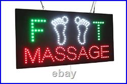 Foot Massage Sign, TOPKING Signage, LED Neon Open, Store, Window, Shop, Display