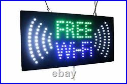 Free WiFi Sign, TOPKING Signage, LED Neon Open, Store, Window, Shop, Business