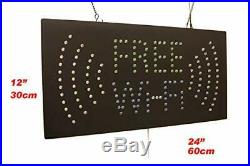 Free WiFi Sign TOPKING Signage LED Neon Open Store Window Shop Business Displ