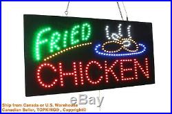 Fried Chicken Neon Sign LED Open Sign Store Sign Business Sign Window Sign
