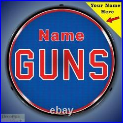 GUNS Sign 14 LED Light Custom Add Your Name Store Advertise USA Warranty New