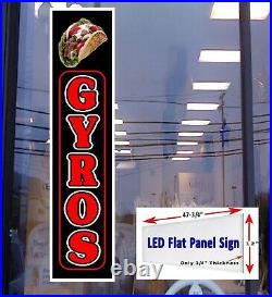 GYROS LED Store window sign 48x12 vertical Bright led window sign