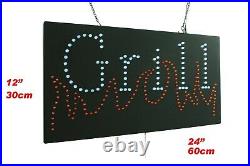 Grill Sign Neon Sign LED Open Sign Store Sign Business Sign Window Sign