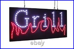 Grill Sign, TOPKING Signage, LED Neon Open, Store, Window, Shop, Business, Grand