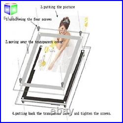 HKSIGN-Acrylic Crystal Led Photo Frame Light Box for Office Store Sign Display w