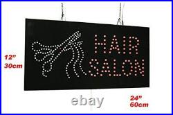 Hair Salon Sign, Signage, LED Neon Open, Store, Window, Shop, Business