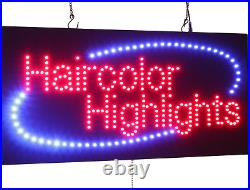 Haircolor Highlight Sign, Signage, LED Neon Open, Store, Window, Shop, Business