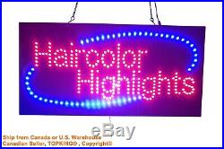 Haircolor Highlight Sign, Super Bright LED Open Sign, Store Sign, Business Sign