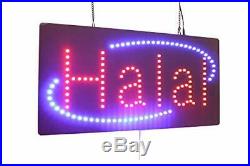 Halal in English Only Sign TOPKING Signage LED Neon Open Store Window Shop Bu