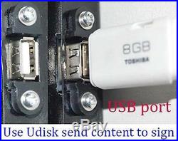 High brightness 4000nits LED Sign for Store 39x14 P5 USB Disk Upload
