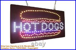 Hot Dogs Sign Neon Sign LED Open Sign Store Sign Business Sign Window Sign