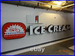Ice Cream Store sign, custom made, 30 x 196, LED lights, for exterior signage