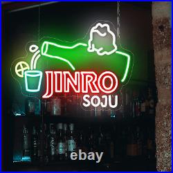 Jinro Soju Neon Sign Store Decor Bar Neon Lights LED Dimmable Soju Signs Store