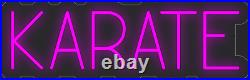 Karate Hot Pink 24x8 inches Neon LED Sign Decor Wall Lights Brighten Up Store