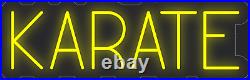Karate Yellow 24x8 inches Neon LED Sign Decor Wall Lights Brighten Up Store
