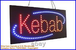 Kebab Sign Neon Sign LED Open Sign Store Sign Business Sign Window Sign
