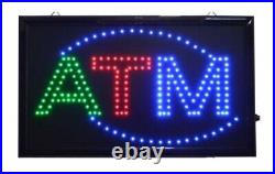LARGE Animated LED ATM LED Neon Sign Bright Restaurant Shop Store 21 X 13