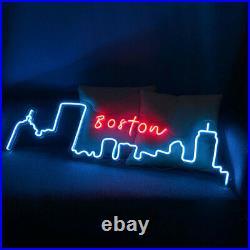LED Boston City Skyline Neon Sign Dimmable for Beer Bar Pub Store Wall Art Decor