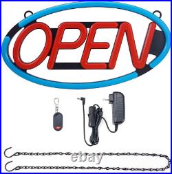 LED Business Neon Open Sign Bright Display Store Sign, 24 X 12 Inch Larger Size
