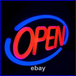 LED Business Neon Open Sign Bright Display Store Sign, 24 x 12 inch Red/Blue
