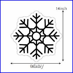 LED Christmas Snowflake Neon Light Sign Dimmable Hotel Cafe Store Windows Decor