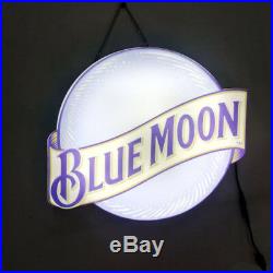 LED Neon Light Sign Blue Moon Beer Bar Pub Store Room Wall Windows Decor 19x15