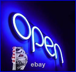 LED OPEN Business Sign Neon Lamp Integrative Ultra Bright for Store Shop(Blue)