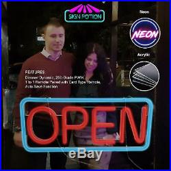 LED Open Sign Bundle Business Bar Store Bright Color Neon Flashing Light Display