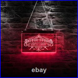 LED RGB Tattoo Studio Neon Light Business Sign for Store Wall Decor Artwork Gift