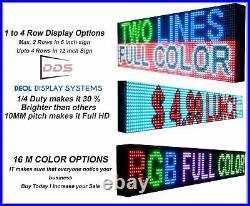LED SIGN 10MM PITCH FULL COLOR 6 x 88 PROGRAMMABLE BUSINESS STORE OPEN BOARD