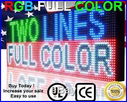 LED SIGNS OPEN NEON FULL COLOR 12 x 50 OUTDOOR BUSINESS SHOP STORE DISPLAY
