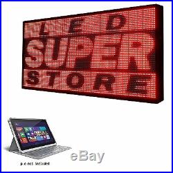 LED SUPER STORE 1COL/RED/PC 40x115 Programmable Scrolling EMC Display MSG Sign