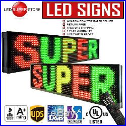 LED SUPER STORE 3C/RGY/IR/2F 12x31 Programmable Scroll. Message Display Sign