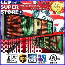 LED SUPER STORE 3C/RGY/IR/2F 21x79 Programmable Scroll. Message Display Sign