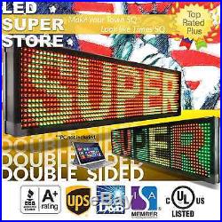 LED SUPER STORE 3C/RGY/PC/2F/AP 19x52 Programmable Scroll Message Display Sign