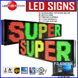 LED SUPER STORE 3C/RGY/PC/2F/AP 22x79 Programmable Scroll Message Display Sign