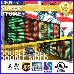 LED SUPER STORE 3C/RGY/PC/2F/AP 22x98 Programmable Scroll Message Display Sign