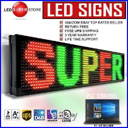 LED SUPER STORE 3COL/RGY/PC 12x69 Programmable Scrolling EMC Display MSG Sign